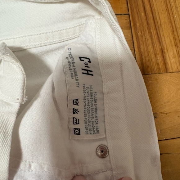 Citizens Of Humanity High Rise White Jeans - Picture 3 of 5